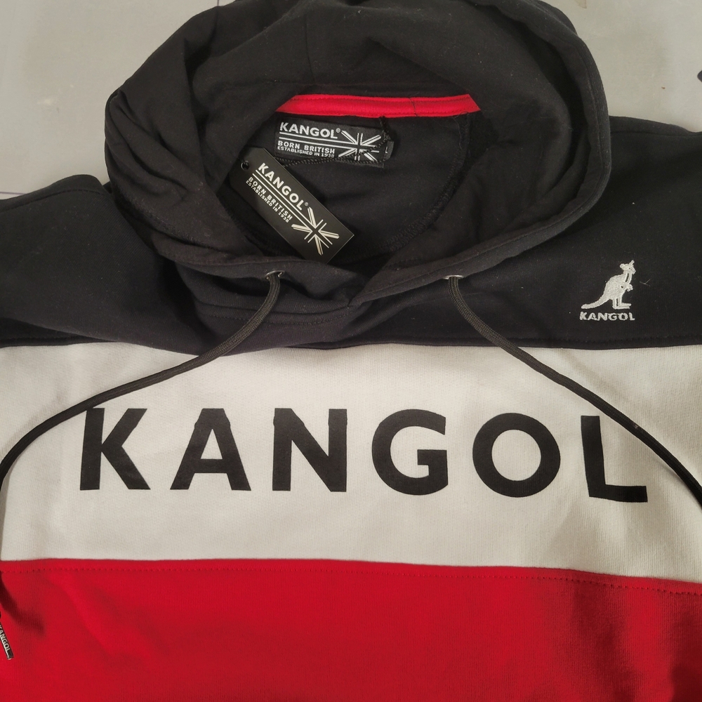 Kangol Spellout Men's XL NWT Red and White Streetwear Colorblock Apparel